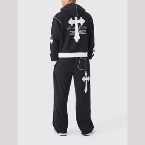 Conjunto Deportivo de 2 Piezas para Hombre, Sudadera con Capucha y Pantalones Deportivos, Diseño Sólido OEM, Conjunto de Jogger Personalizado para Gimnasio y Fitness - Product Image 5