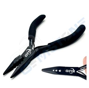 Pinza Profesional de Acero Inoxidable de 5 Pulgadas para Extensiones de Cabello, con 3 Orificios, Acabado Espejo, Agarre Negro, Herramienta para Remover Anillos de Queratina - Product Image 5
