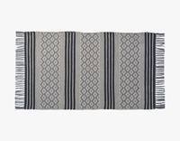 Ensemble de tapis de décoration intérieure en jacquard moderne à motif abstrait, élégance intemporelle, fait main, tufté, en coton, tissage plat, à poils coupés et crochetés