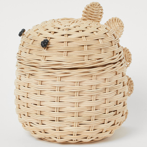 Children Room Decoration Kids Furniture Bedroom <b>Accessories</b> Baby Shower Gifts Rattan Basket Adorable Bunny Rabbit Baskets - Product Image 2