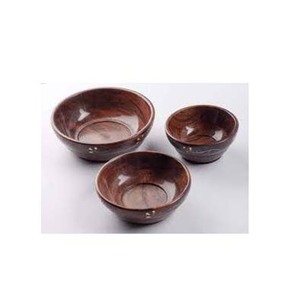 Cuenco para servir ensalada y sopa con forma de flor redonda de madera natural con cuencos de madera para servir aptos para alimentos - Product Image 6