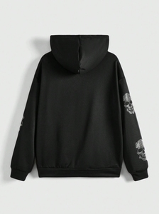 New fashion Unisex Rhinestones hoodies durable fabric <b>top</b> trending reasonable rate Rhinestones men's hoodies with high quality - Product Image 4