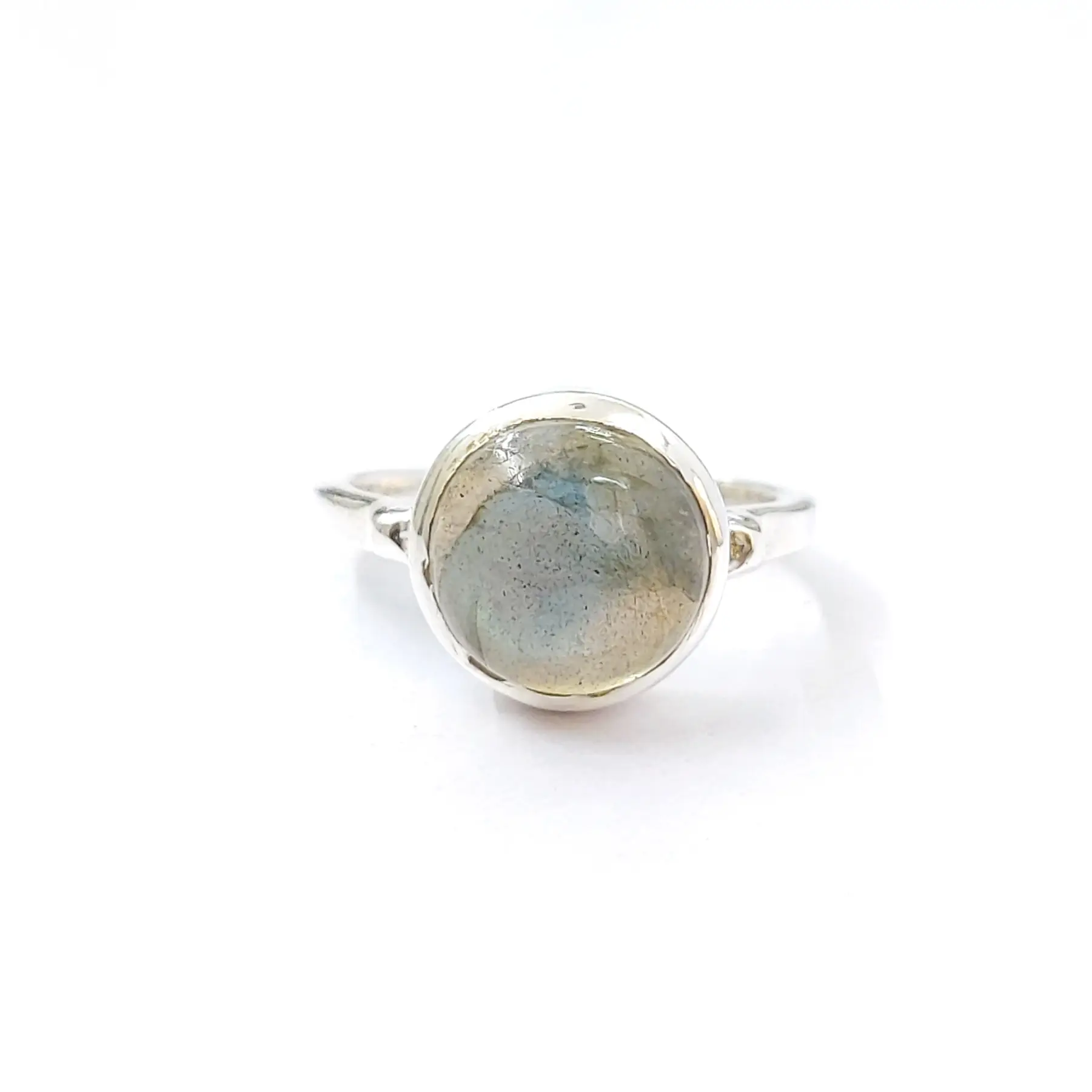 Vòng Đá Được Thiết Kế Đá Quý Labradorite Nhẫn Bạc Tùy Chỉnh OEM 925 Sterling Silver Nhẫn Ngón Tay Cho Phụ Nữ