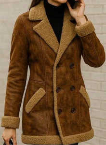 เสื้อแจ็คเก็ตบอมเบอร์หนังแท้สำหรับผู้ชาย คอตั้ง โลโก้ด้านหน้า คุณภาพสูง สำหรับฤดูหนาว - Product Image 2