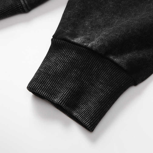 Nouveaux hommes surdimensionnés 100% coton en détresse hommes à capuche goutte épaule rétro marque de mode coton lavé lâche hommes sweats à capuche - Product Image 5