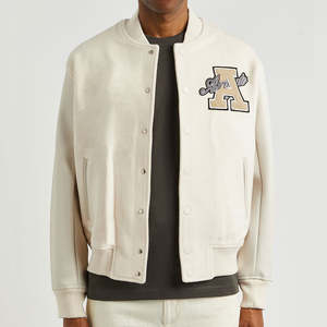 Chaqueta Universitaria de Béisbol con Capucha, Bordada en Chenilla Recubierta de Alta Calidad, Unisex, Personalizable con Letras Intramurales en la Parte Delantera - Product Image 1