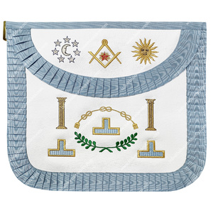 Delantal de maestro venerable masónico Ropa de rito tradicional francés - Product Image 1