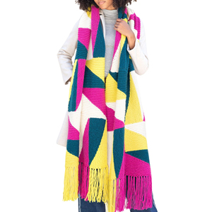 Écharpe en tricot personnalisée avec logo, écharpe d'hiver personnalisée, fabrication OEM ODM, écharpe en laine tricotée sur mesure - Product Image 2