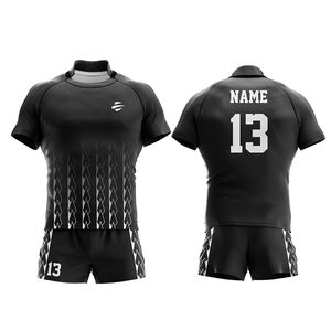 Vente en gros Ensemble d'uniformes de rugby personnalisés pour garçons Vêtements de sport respirants avec sublimation Nom de l'équipe Conception personnalisée pour hommes - Product Image 4