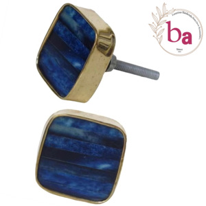 Poignée de tiroir en laiton et résine artisanale moderne pour cuisine, chambre, salon, armoire/commode - Product Image 1