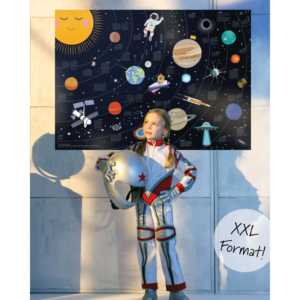 Affiche XXL sur le thème de l'Univers pour enfants, design moderne, 140 x 100 cm, décoration murale - Product Image 4