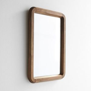 Marco de espejo de pared de madera de estilo doméstico para uso diario en el dormitorio del pasillo o área de tocador con acabado sólido y pulido natural - Product Image 1