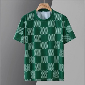 Summer <b>Tracksuits</b> cotton Breathable <b>Men</b> Plus Size <b>xl</b> large Summer Sets Casual Fashion Plaid T-shirts Shorts Suits Male unisex - Product Image 6