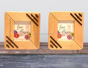 Cadre photo en MDF moderne personnalisé, fait à la main, agate, pierres semi-précieuses, décoration murale, cadres photo de table en bois - Product Image 5