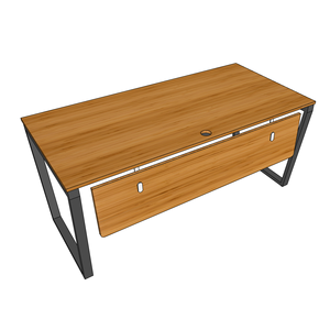 Bamboo Laptop <b>Desk</b> with Foldable Legs 160x80cm Drawers for Living Room Use - Product Image 6