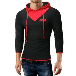 High Quality Hoodies for Men 100% Cotton Jersey Fabric Fashion Lightweight Pullover Slim Fit Bodybuilding Hooded Sweatshirt