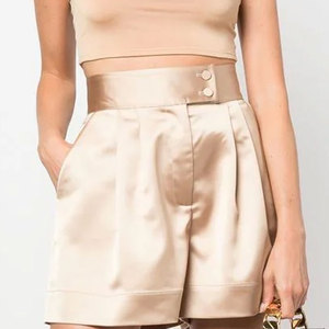 Shorts Deportivos de Satén de Poliéster para Mujer, Estilo Occidental Sexy, Cintura Alta, Secado Rápido, Transpirables, para Verano, Precio al por Mayor - Product Image 2