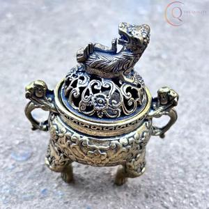 Brûleur d'encens en laiton fermé de style luxueux, décoration pour la maison et le bureau, Bakhoor arabe, religieux, naturel, durable, forme personnalisée - Product Image 2