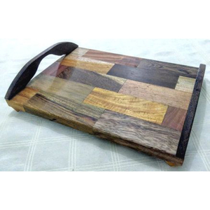 Hot Selling Kitchenware <b>Accessories</b> Arrival <b>Vintage</b> Wooden Serving Tray With Metal Handles in Lowest Price - Product Image 5