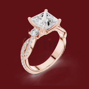 Aria anillo de amor de oro de 10K para celebración de aniversario - Product Image 1