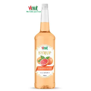 Garrafa de vinuca 750ml, xarope de suco de grapefruit, empresa do vietnã, xarope de frutas frescas com suco de líquido fresco