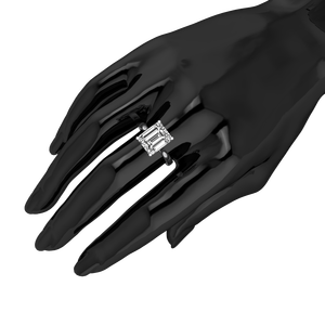 Anillo de Diseño Clásico de Lujo en Oro Amarillo y Blanco de 9K para Mujer con Diamante Cultivado en Laboratorio de 5.07 Quilates, Claridad VS, Color EF, Corte Brillante Redondo - Product Image 3