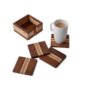 Coffee or Tea Cup <b>Dinner</b> Party <b>Table</b> Top Wooden Tea Coaster Eco Friendly Sustainable Quality Cup Coaster Set - Product Image 4