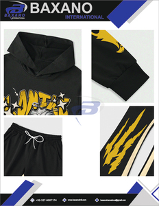 survêtements pour hommes Men's Winter Printed Breathable Lightweight Windproof Hoodie Jogger Pants Streetwear <b>Tracksuit</b> - Product Image 6