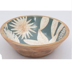 Tazón de Madera de Acacia con Acabado Esmaltado para Servir Alimentos, Uso en Cocina, Servidor de Frutas, Tazón para Servir Postres en Hoteles y Fiestas - Product Image 2