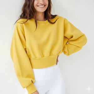 Sudadera Corta de Algodón Ligero Estampada para Mujer, Material Suave y Transpirable para Atuendos Diarios - Product Image 5