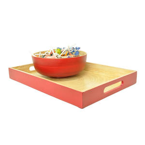 Petit déjeuner déjeuner dîner affichage de la nourriture plateau de restauration bambou enroulé fibre naturelle artisanat plateaux pour la vente en gros - Product Image 4