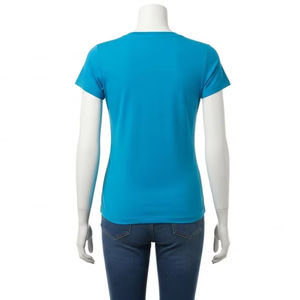 Camisetas de Poliéster con Cuello en V para Mujer, Ligeras, Transpirables, de Manga Corta, Informales, para Uso Diario, Venta al por Mayor, OEM, Exportación - Product Image 4