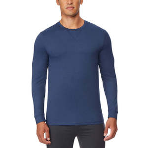 Maglietta da notte a maniche lunghe 32 Degrees Ultra Lux da uomo, blu navy, taglia 2 extra large, in tessuto lavorato a maglia - Product Image 1