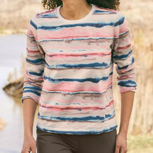 Sudadera de mezcla de algodón transpirable para mujer con estampado gráfico con capucha y hombros caídos-para looks en capas - Product Image 4