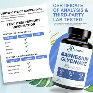 Cápsulas de Glicinato de Magnesio Personalizadas de la Mejor Calidad, Mejoran la Absorción, Cápsulas Vegetarianas de Potasio y Magnesio, Cápsulas de Magnesio B6 para Energía - Product Image 3