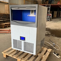 Machine à glace en flocons commerciale 50 kg/24h en acier inoxydable, refroidissement par air, machine à glace pilée de table pour bars