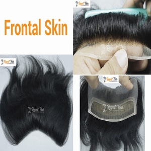 Vente en gros de postiche REGENT noué à la main de qualité supérieure pour homme Stock de cheveux humains à l'avant de la peau disponible style vague naturelle droite - Product Image 6