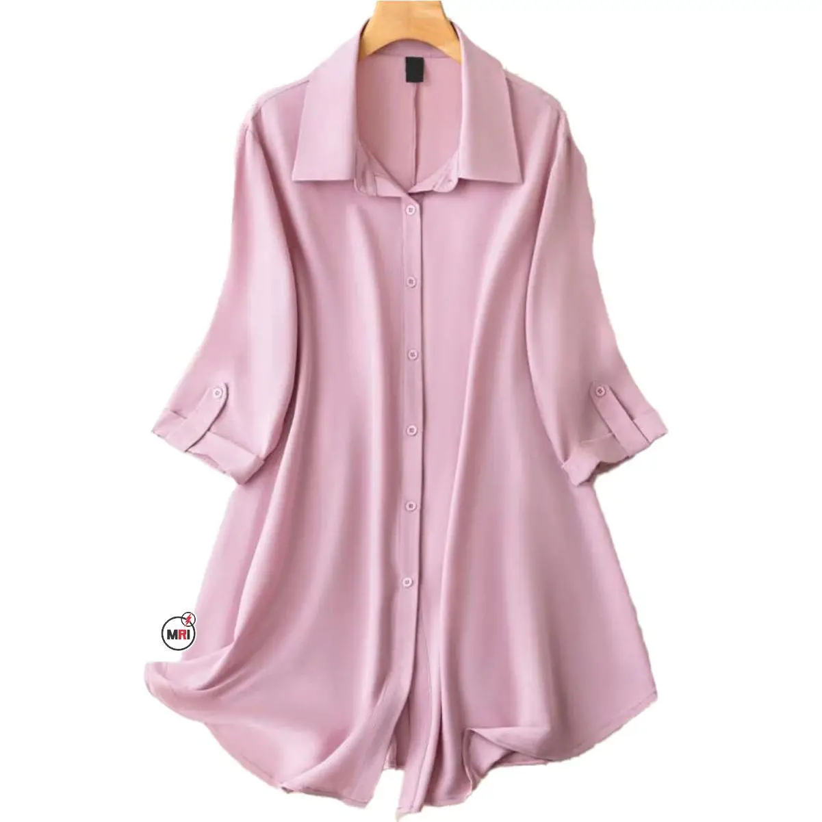 Pink Casual wear Ladies Custom Style Embroidered Long Solid pattern Customized OEM Cotton Fabric Women High Low Dresses