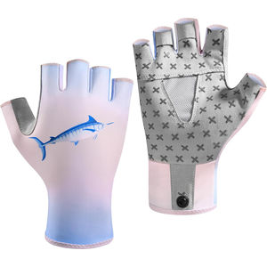 Gants de pêche demi-doigts avec logo personnalisé, gants de sports nautiques et de plongée personnalisés, impression par sublimation, protection UV - Product Image 5