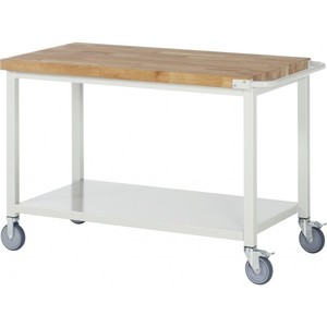 Banco di lavoro RAU BASIC-8 mobile 1000x700x880 mm con ripiano in lamiera d'acciaio - Product Image 1