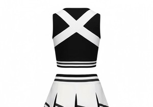 Uniforme de Porrista Personalizado OEM, Falda de Vestir Verde y Negra, Talla Grande, Disfraz de Práctica para Niñas, Jóvenes y Mujeres - Product Image 4