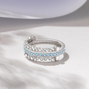 แหวนสัญญา Jeulia River of Stars แบบหมุนได้ ทำจากเงินสเตอร์ลิง - Product Image 6
