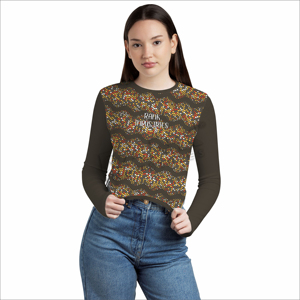 Camiseta de manga larga para mujer, Top informal suave para uso diario, camiseta de manga larga para mujer, tela elástica cómoda, estilo informal - Product Image 2