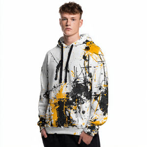 Sudadera con Capucha Oversize Personalizada con Bordado y Estampado Digital, Estilo Casual, Hombros Caídos, para Hombre, Invierno, Streetwear, Forro Polar, Resistente al Viento - Product Image 4