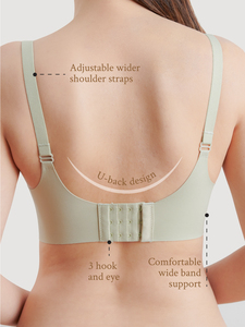 Sujetador de lactancia de maternidad de estilo sexy para todos los días, cierre frontal con forro de seda pura y copas cosidas, lactancia materna de encaje para adultos - Product Image 6