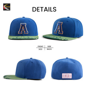 หมวกแก๊ปใส่ได้ทั้งชายและหญิง6แผงหมวกสแนปแบคแบบฮิปฮอปแบบแบนปักโลโก้3D ตามสั่ง - Product Image 3