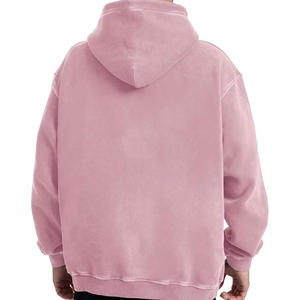 Sweat-shirt à capuche rose pâle premium pour homme, en molleton, avec poche avant, design personnalisé - Product Image 2