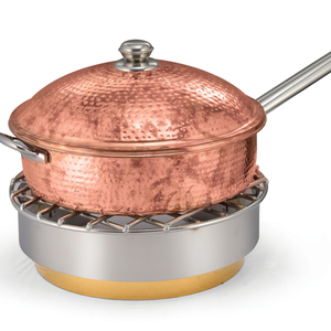 Best Electric <b>Food</b> <b>Warmer</b> Copper Chafing Dish for Weddings Round Pattern for Hotels and Restaurants - Product Image 3