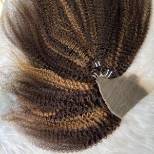 Extensions de cheveux humains vietnamiens 100% vierges, double tirage, couleur piano, texture Yaki, cuticules alignées, Mic Hair Company 100g - Product Image 5