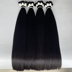 Vietnamese 100% Human <b>Hair</b> Bulk Natural Black Color Double Drawn Pure Raw Unprocessed Virgin Raw <b>Hair</b> - Product Image 6